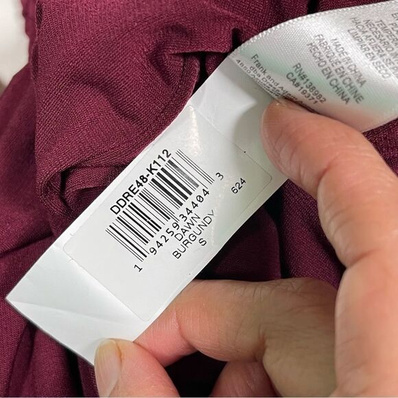Dress the Population Dawn Bodycon Mini Dress Size S Burgundy - Picture 11 of 12